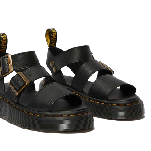 Dr Martens Gryphon Quad Chunky Pisa Leather Sandal Black